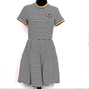 Striped Rainbow Heart Dress